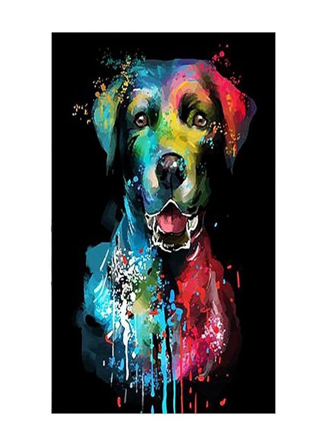 Durgdas Paint by Numbers Kit - DIY Canvas Landscape Art for All Ages, Perfect for Living Room, Bedroom, or Office Décor, No Frame Included (Colorful Dog) - Image 1